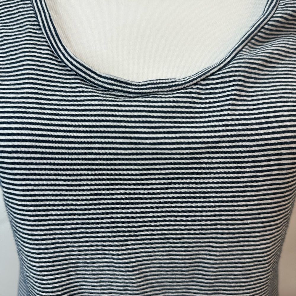 Frank & Eileen Tee Lab Navy and White Striped Tee Size Small - Picture 3 of 9